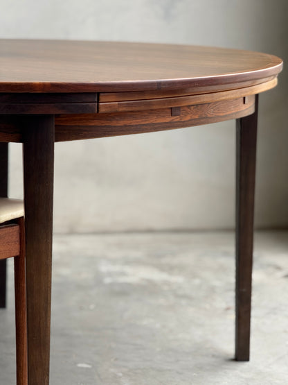 Dyrlund “Flip-Flap” Dining Table – Brazilian Rosewood – Ultra Rare (Revive)