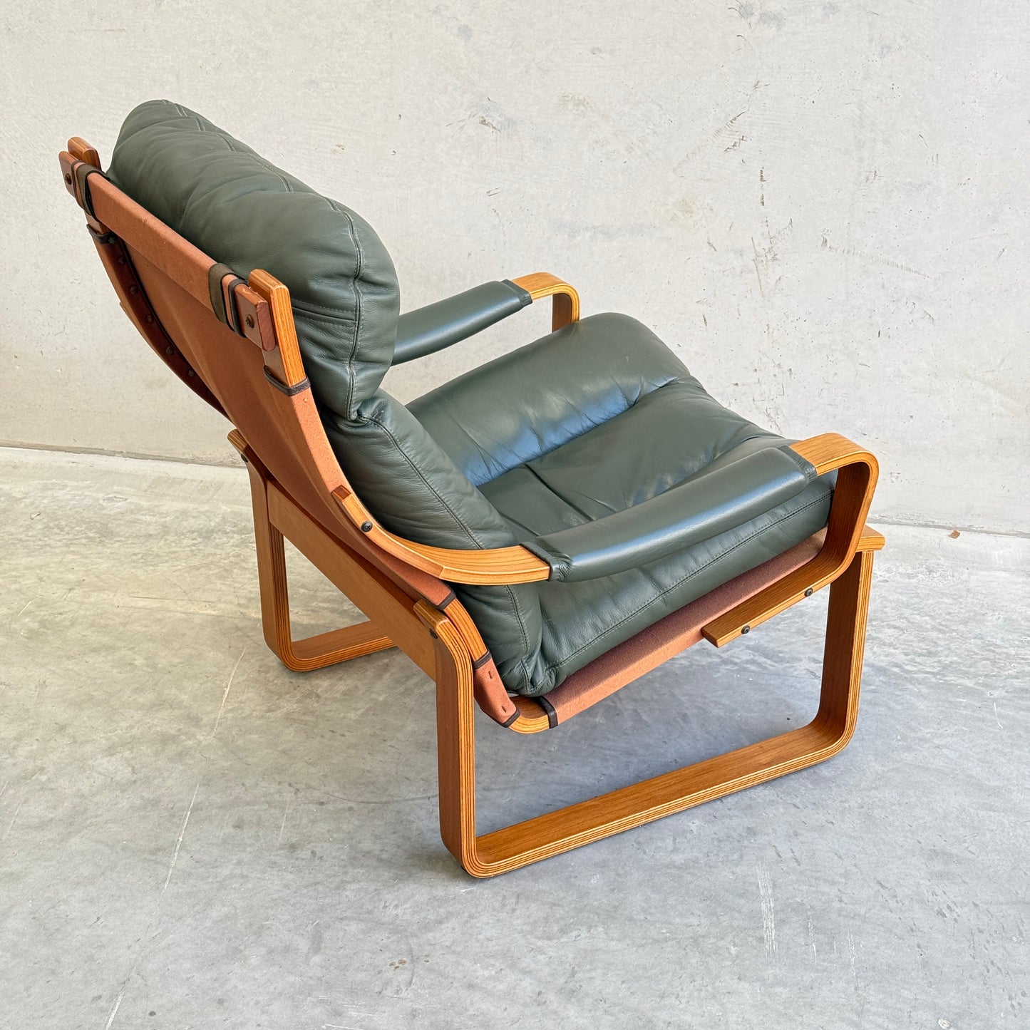 Tessa Stockholm Armchair & Foot Stool – Forest Green (Revive)