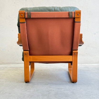 Tessa Stockholm Armchair & Foot Stool – Forest Green (Revive)