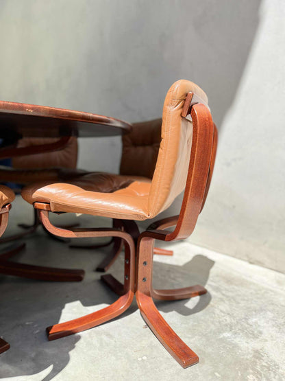 Joe Rufenacht Set of 6 Designer Dining Chairs & Solid Wooden Table Suite (Revive)