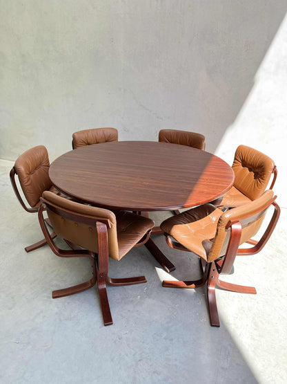Joe Rufenacht Set of 6 Designer Dining Chairs & Solid Wooden Table Suite (Revive)