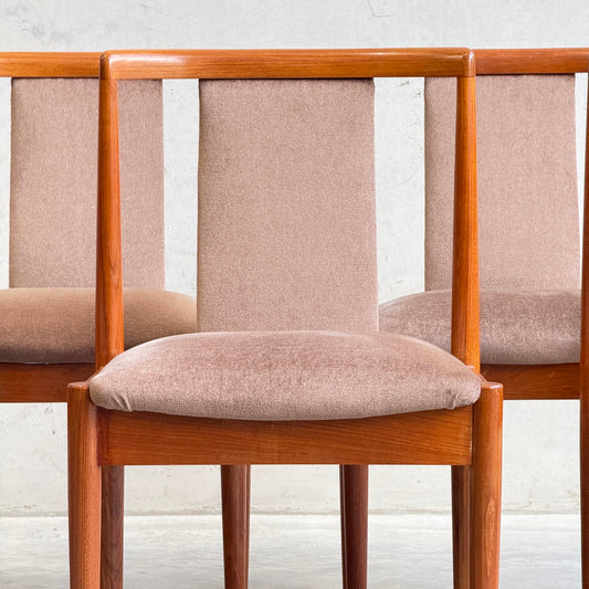 Parker T-Back Number 88 Dining Chairs Set of 6 -  Blush Velour (Revive)