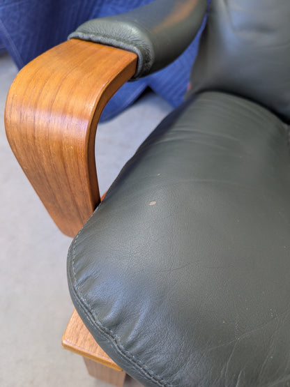 Tessa Stockholm Armchair & Foot Stool – Forest Green (Revive)