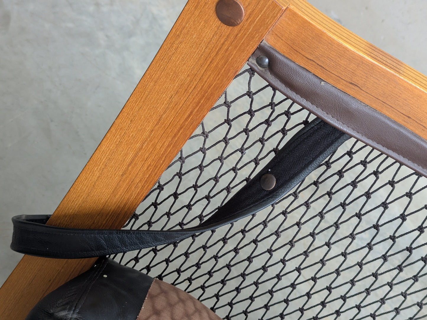 Tessa T4 Sling Chair - Black Leather Upholstery (Revive))