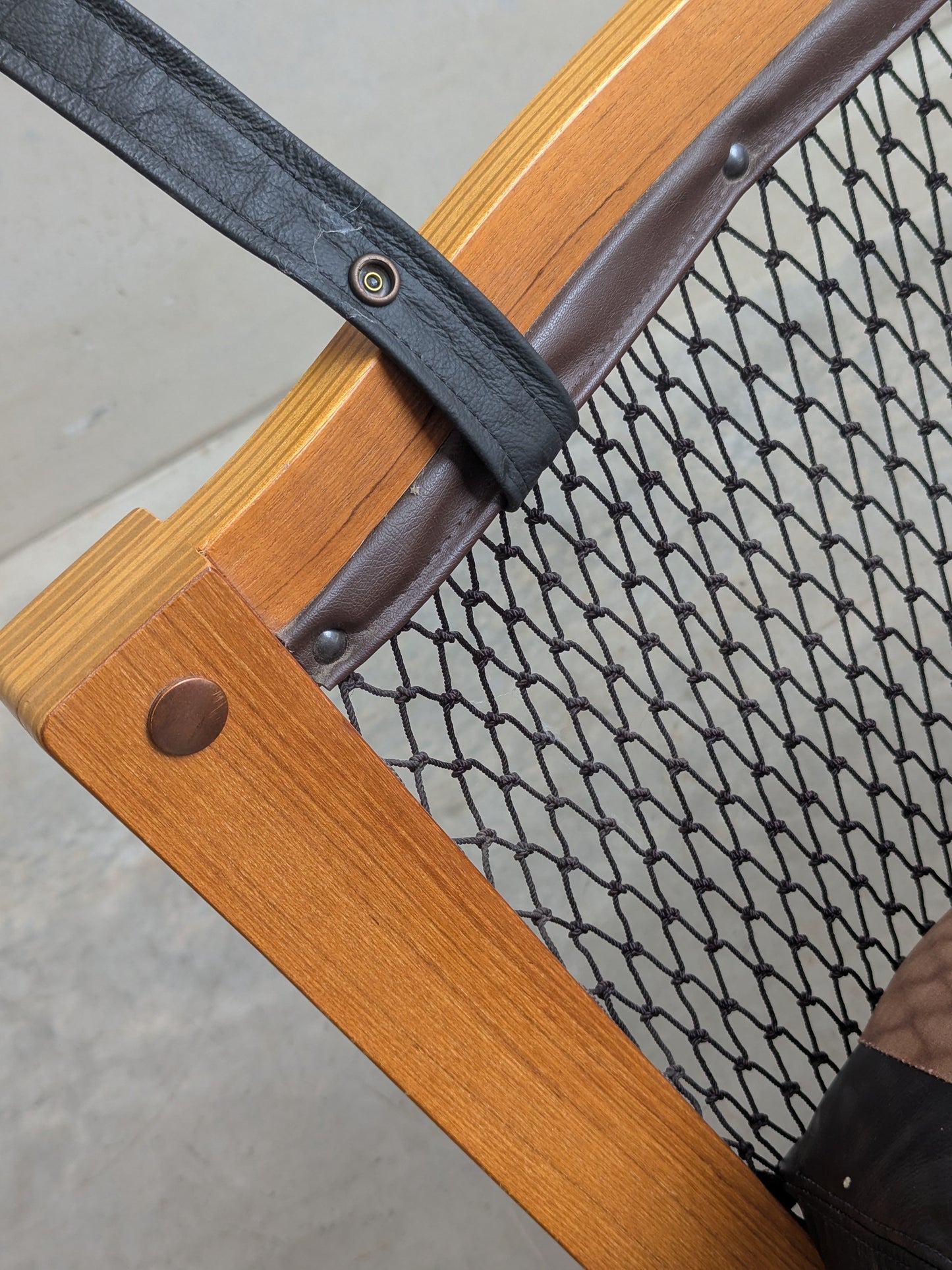 Tessa T4 Sling Chair - Black Leather Upholstery (Revive))