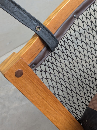 Tessa T4 Sling Chair - Black Leather Upholstery (Revive))