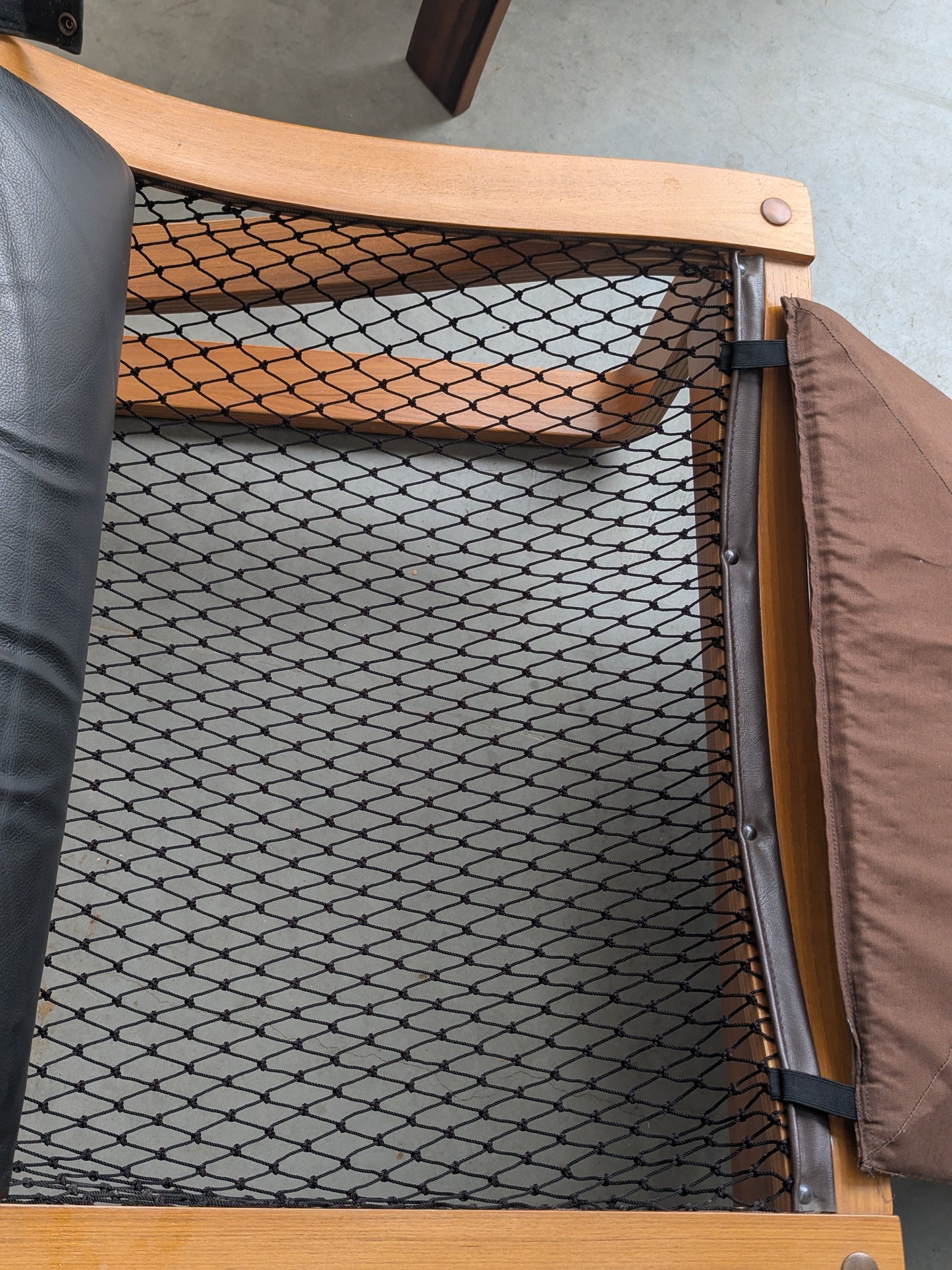 Tessa T4 Sling Chair - Black Leather Upholstery (Revive))