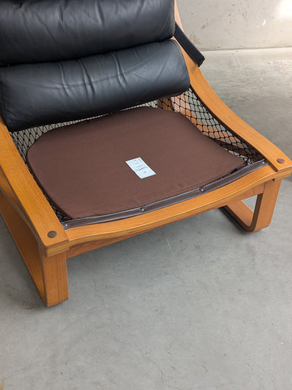 Tessa T4 Sling Chair - Black Leather Upholstery (Revive))