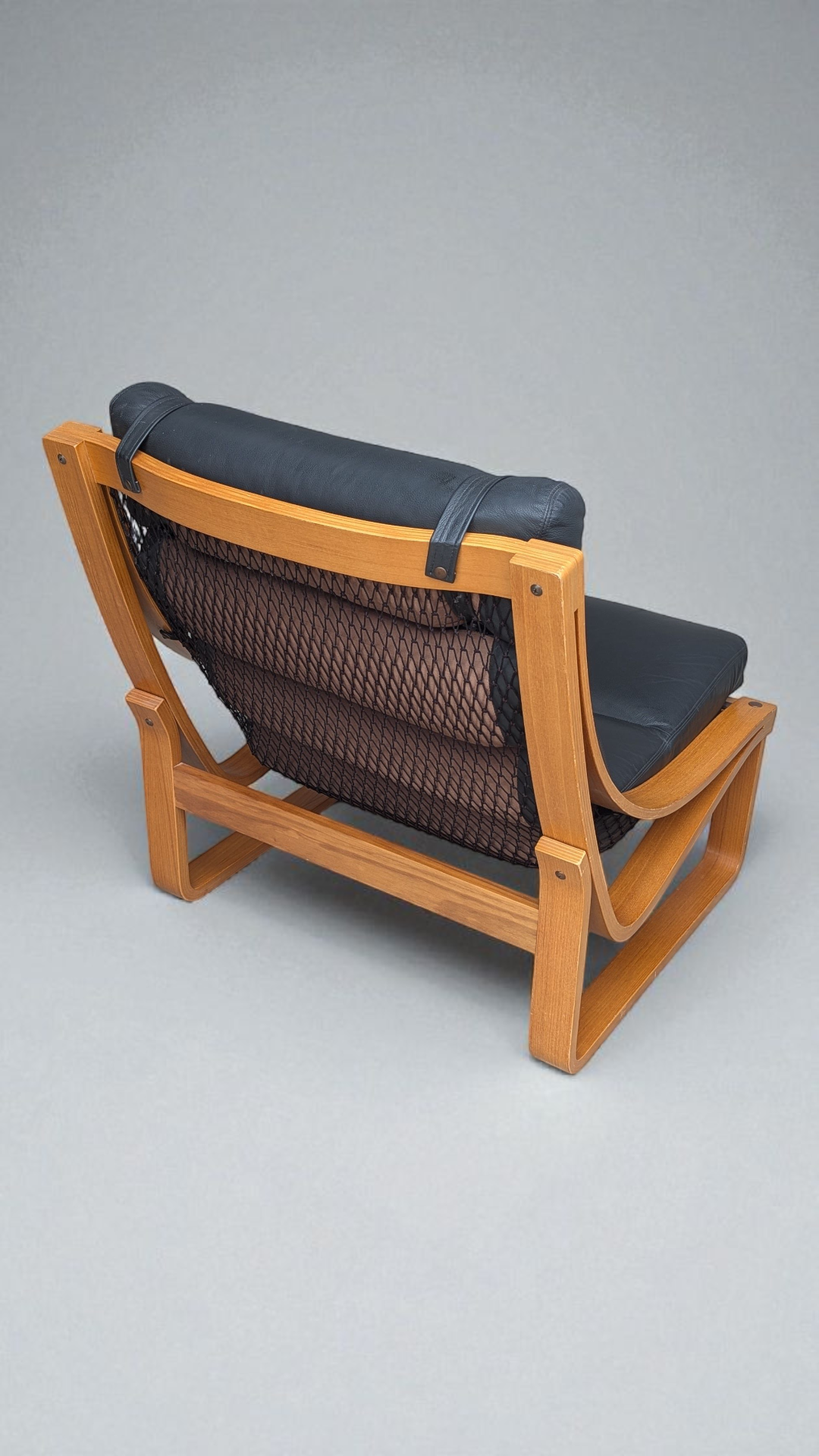 Tessa T4 Sling Chair - Black Leather Upholstery (Revive))