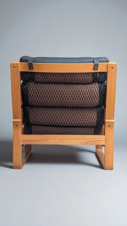 Tessa T4 Sling Chair - Black Leather Upholstery (Revive))