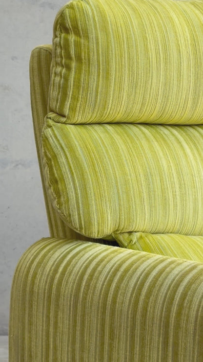 Tessa T7 Armchair Electric Chartreuse Ribbed Velvet (Revive)