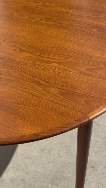 Fully Restored Mid-Century Parker 91 Oval Teak Dining Suite with 6 Fler 64 Blackwood Chairs (Rediscover)