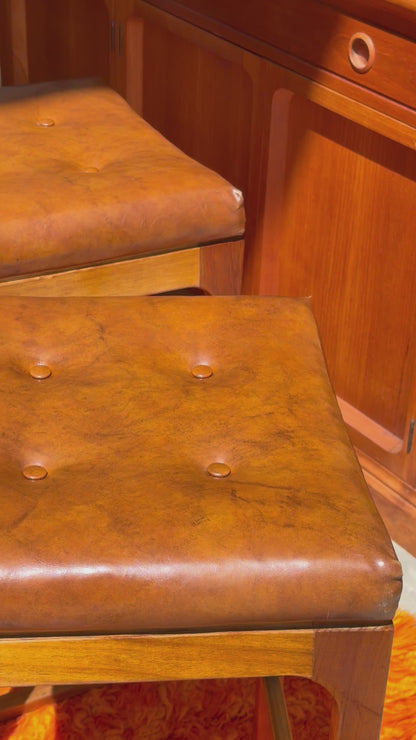 Gerald Easden ‘Module’ 1960s Blackwood Bar Stools - Set of 4 (Revive)