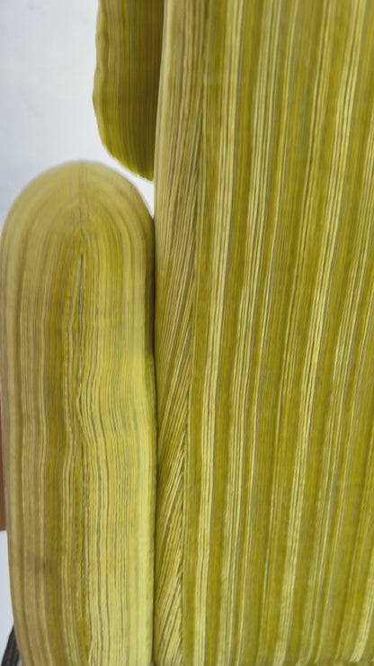Tessa T7 Armchair Electric Chartreuse Ribbed Velvet (Revive)